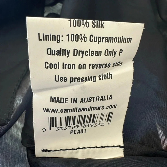 CAMILLA AND MARC 100% Silk Fairy Dress, Runway Designer 3D Floral Embellishments - Picture 9 of 12